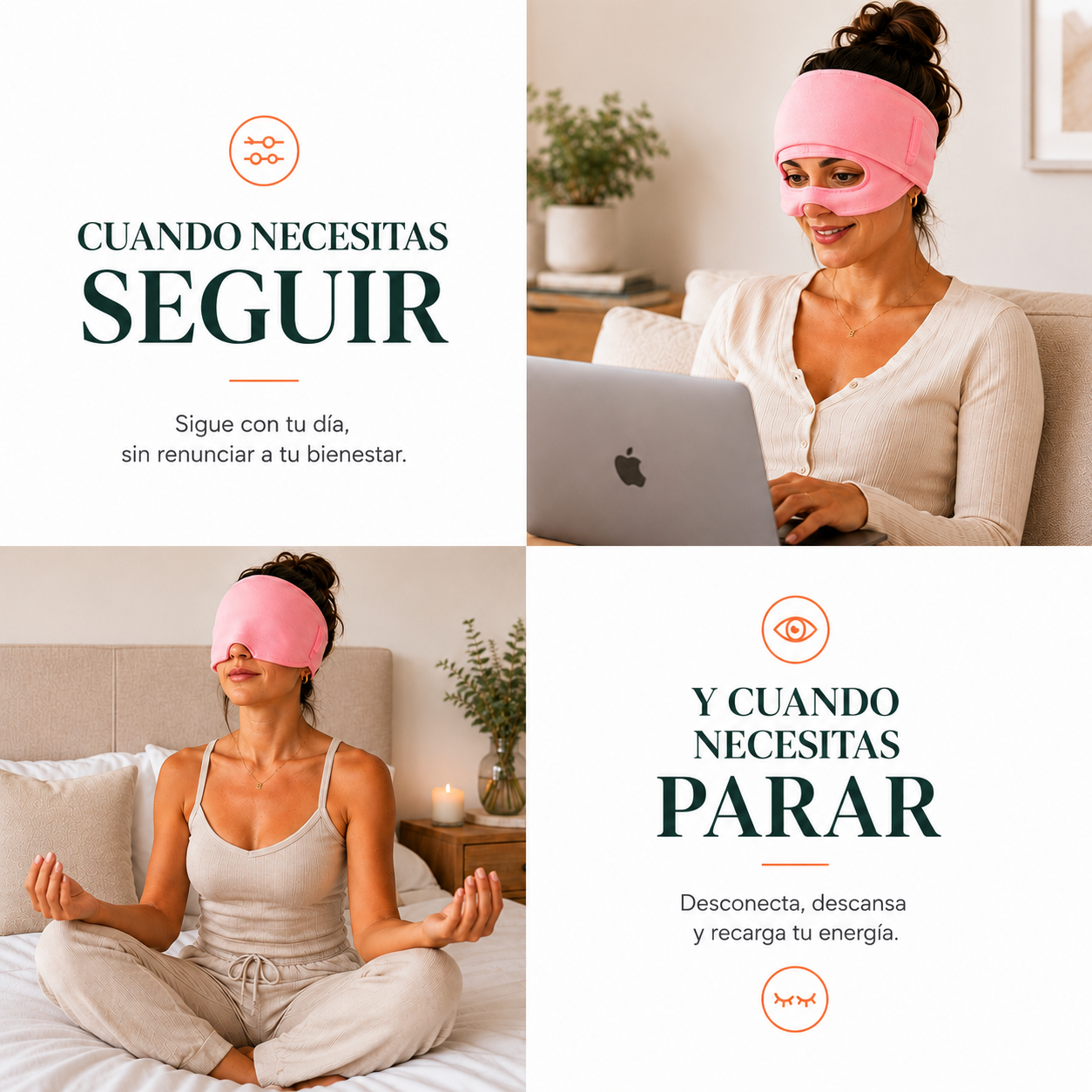 Nuvarea™ | Alivio Frío-Calor para Migraña con Compresión 360°