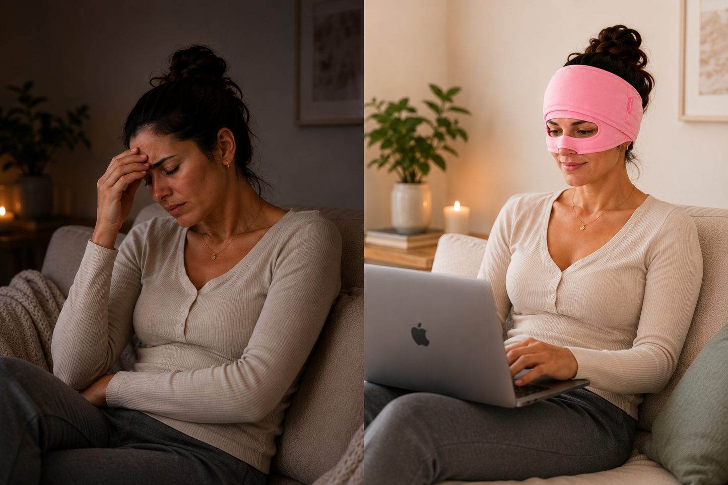 Nuvarea™ | Alivio Frío-Calor para Migraña con Compresión 360°